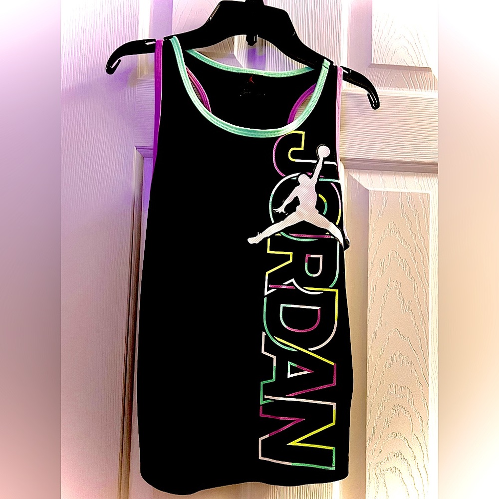 Air Jordan Girls Jumpman Logo Tank Top Size Large